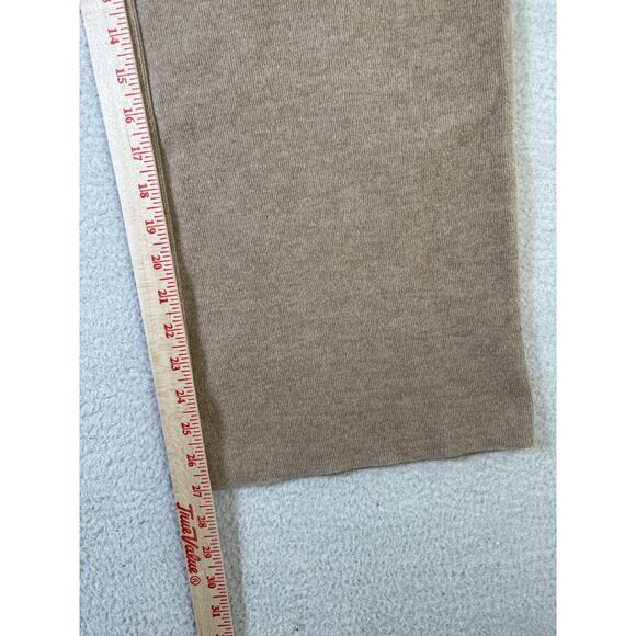 Zara Pants Womens Large Brown Tan Baggy Wide Leg Pull On Soft Knit Y2K Boho - Picture 8 of 16